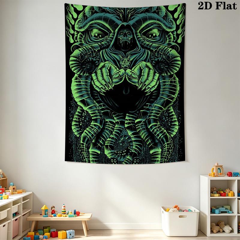The Cultist of Cthulhu Pattern Home Decor Tapestry, Wall Hanging, Decorative RV Wall Cloth.MGT0918417
