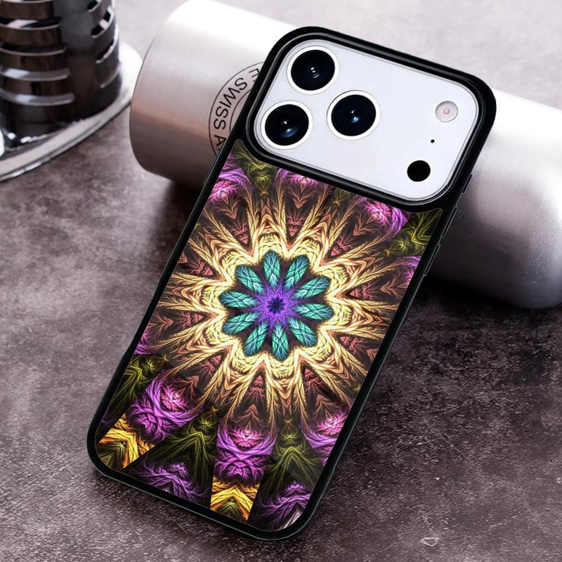 Чехол для телефона с цветочным тотемом Мандала для iPhone 17 16 15 Pro Max Air 14 13 12 11 Plus Ударопрочный Capa Чехол