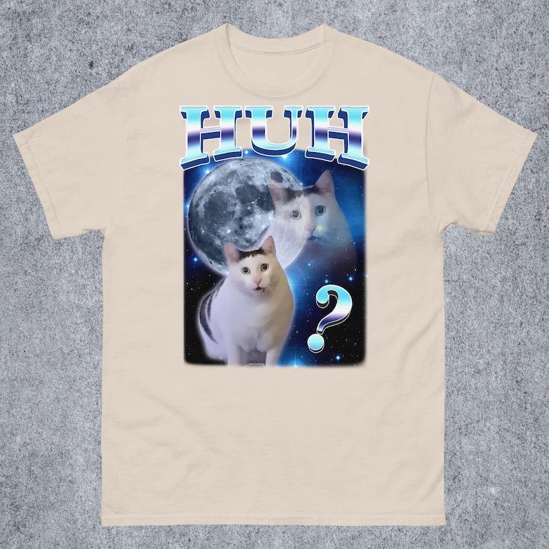 HUH Смешная футболка Dank Cat Meme Подарок для женщины и унисекс Уродливые футболки Unhinged Футболка Goofy Ahh Cats Одежда Stupid Silly футболка унисекс