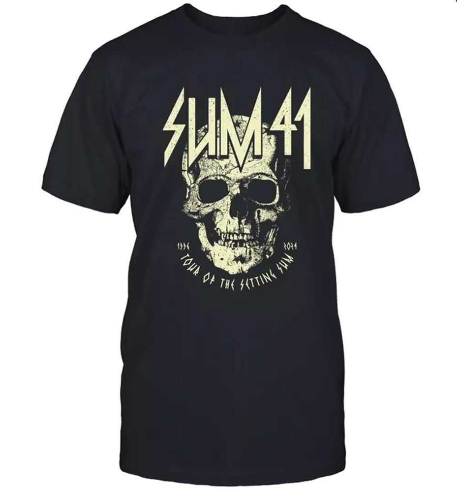 Sum 41 Тур Setting Sum 2024 Футболка Мужская и Женская S-5XL Унисекс Футболка