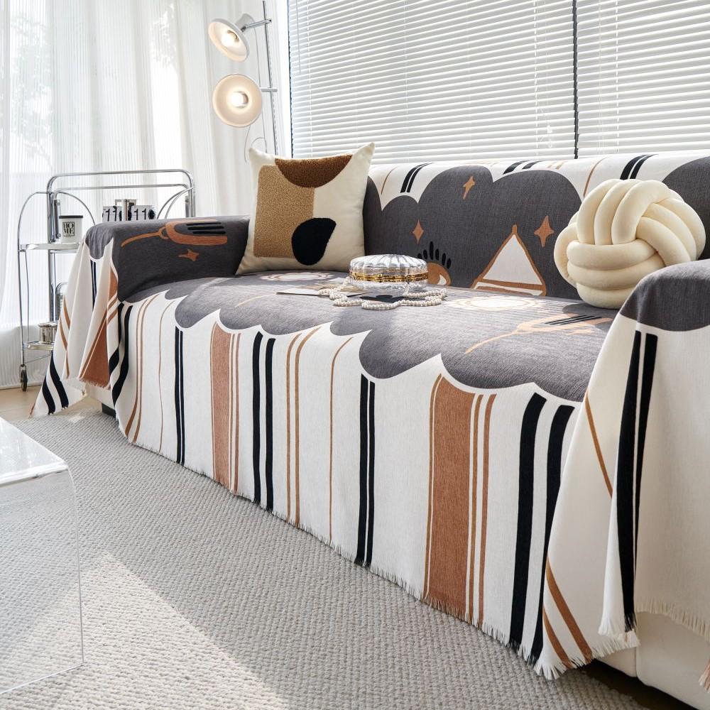 Living Room Couple Position Modern Waterproof Camping Picnic Blanket Cover  Nordic Chenille Sofa Cover Mat Throw Blankets