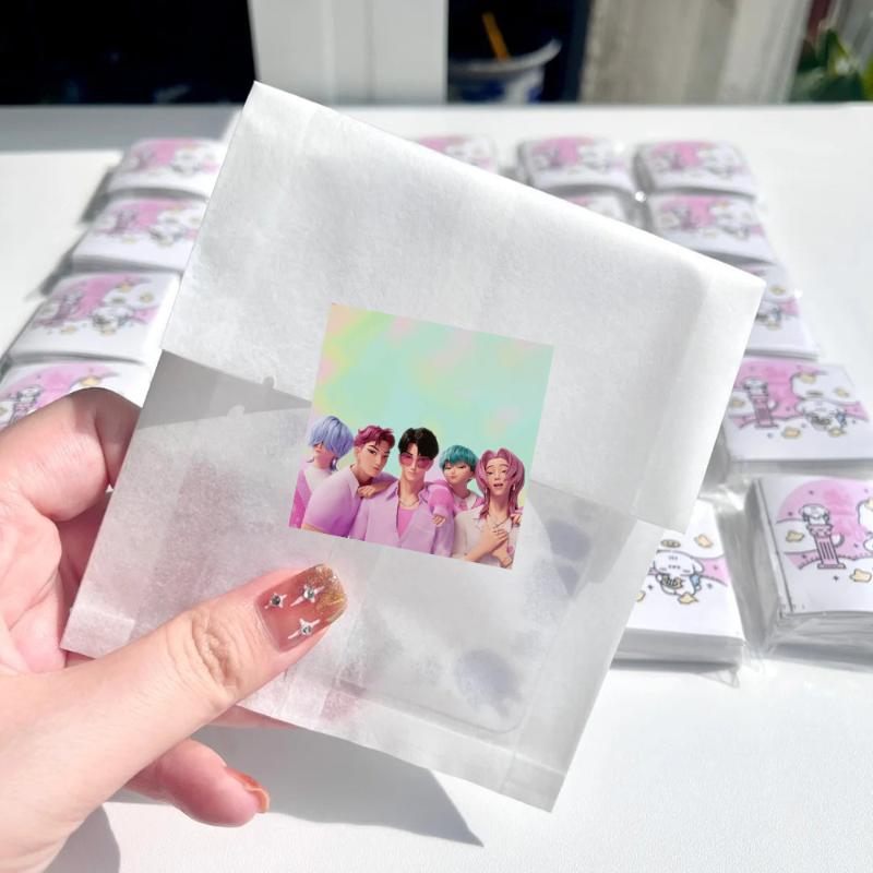 500 шт./рулон Аниме K-pop Охотники на демонов Мультяшные наклейки для запечатывания Сделай сам Скрапбукинг Наклейки для ноутбука Багажа Украшение Награда Подарок