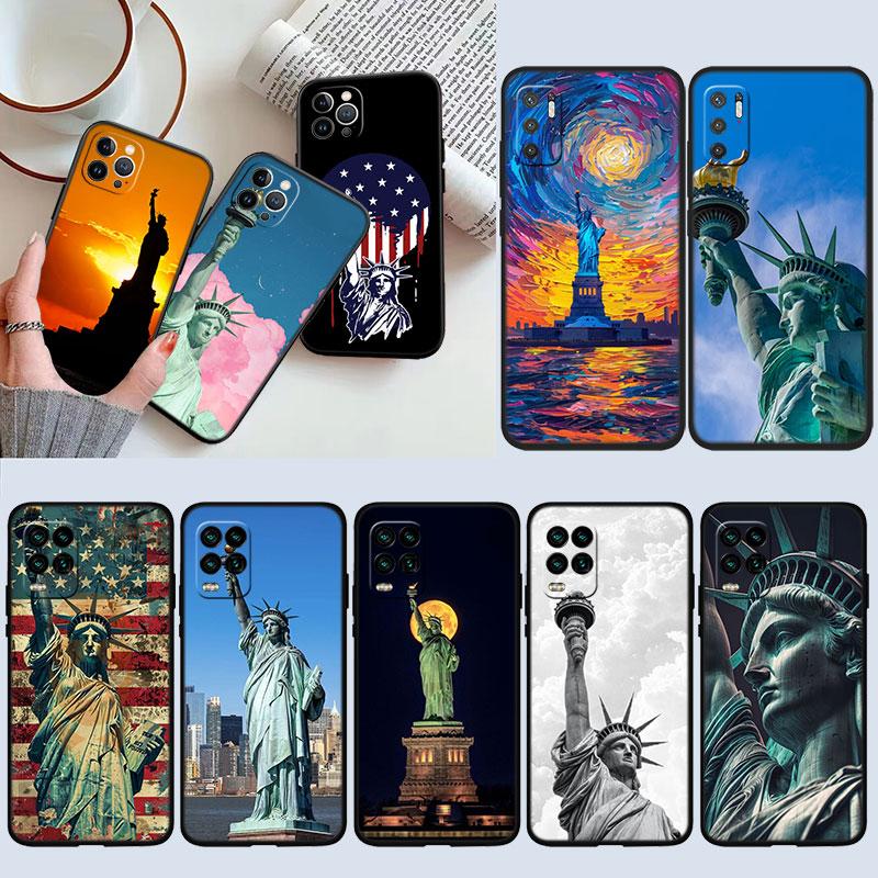 Чехол для телефона IK66 Статуя Свободы для Samsung Galaxy S20 S21 S22 Ultra FE + Plus A21S A22 A24 A25 A26 A30 A30S A31