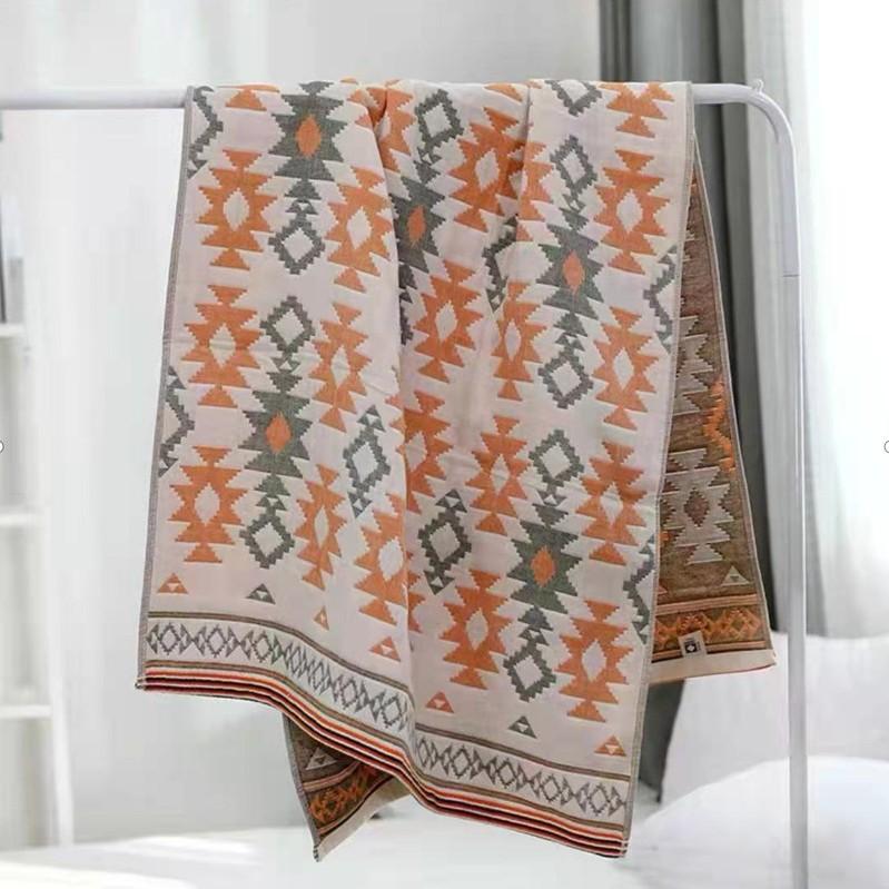 Multi-Layer Gauze Cotton Bath Towel Soft And Comfortable Beach Towel Ethnic Style Sun God Skin-Friendly Water Absorption