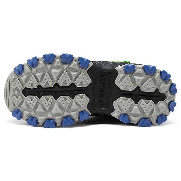 Skechers Детская модная тенденция Нескользящие износостойкие теплые высокие ботинки Детские ботинки Черный Синий Желтый 406415L-BBLM