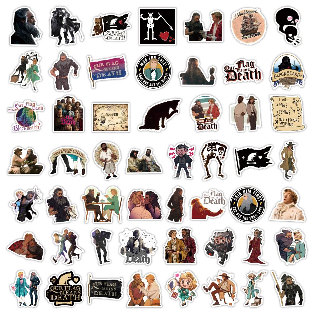 10 30 50Pcs Tv Series Our Flag Means Death Stickers Skateboard Laptop Car Bike Phone Luggage Funny Waterproof Sticker Kids Toy