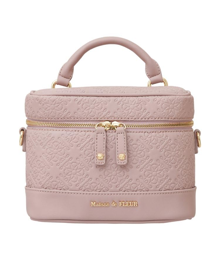 Сумка через плечо Maison de FLEUR с монограммой, куб, розовая, 8A43F0J2000