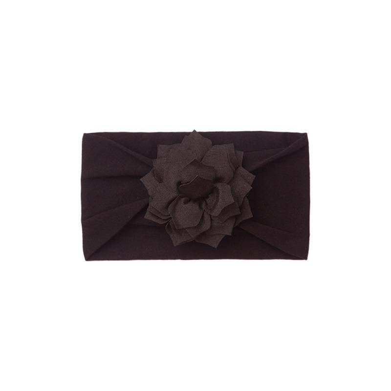 New flower soft baby headscarf, cute and comfortable solid color baby fontanelle headband, children's accessories