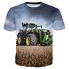 Cool Tractor Pattern 3D Printed T-shirt Fashionable Men's Comfortable Casual O-neck Top Summer Outdoor Sports Fun Short Sleeved Clothing