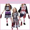 Halloween Zombie Cosplay Dress For Girls With Polyester Fabric For Themed Costume Parties