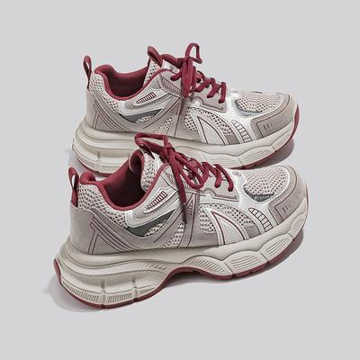 Женские новые весенние повседневные универсальные маленькие спортивные кроссовки на толстой подошве, серые, легкие, 7