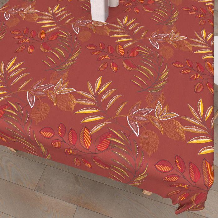 Stain-resistant Printed Tablecloth, Rectangle, 140x200 Cm, FLORES, by Soleil d'Ocre