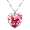 Personalized Fashion Retro Butterfly Heart Shaped Pendant Necklace Women's Birthday Gift Jewelry Handmade Creative Gift