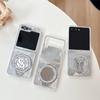 Зеркальный чехол для телефона с бабочкой и золотой монетой в долларах для Samsung Zflip7 Flip со складным экраном W24flip с кольцом