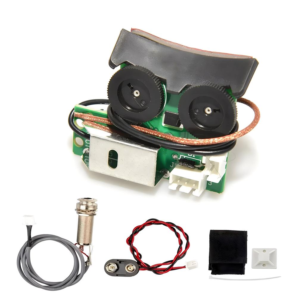 VT1 Система звукоснимателей для акустической гитары с микрофонной панелью, эквалайзером, тюнером, пьезоэлектрическим звукоснимателем, эквалайзером, звукосниматель с хвостовым гвоздем, прочный