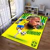 Yellow Soccer Designed floor mat, suitable as a non-slip mat for the living room or bedroom sofa
