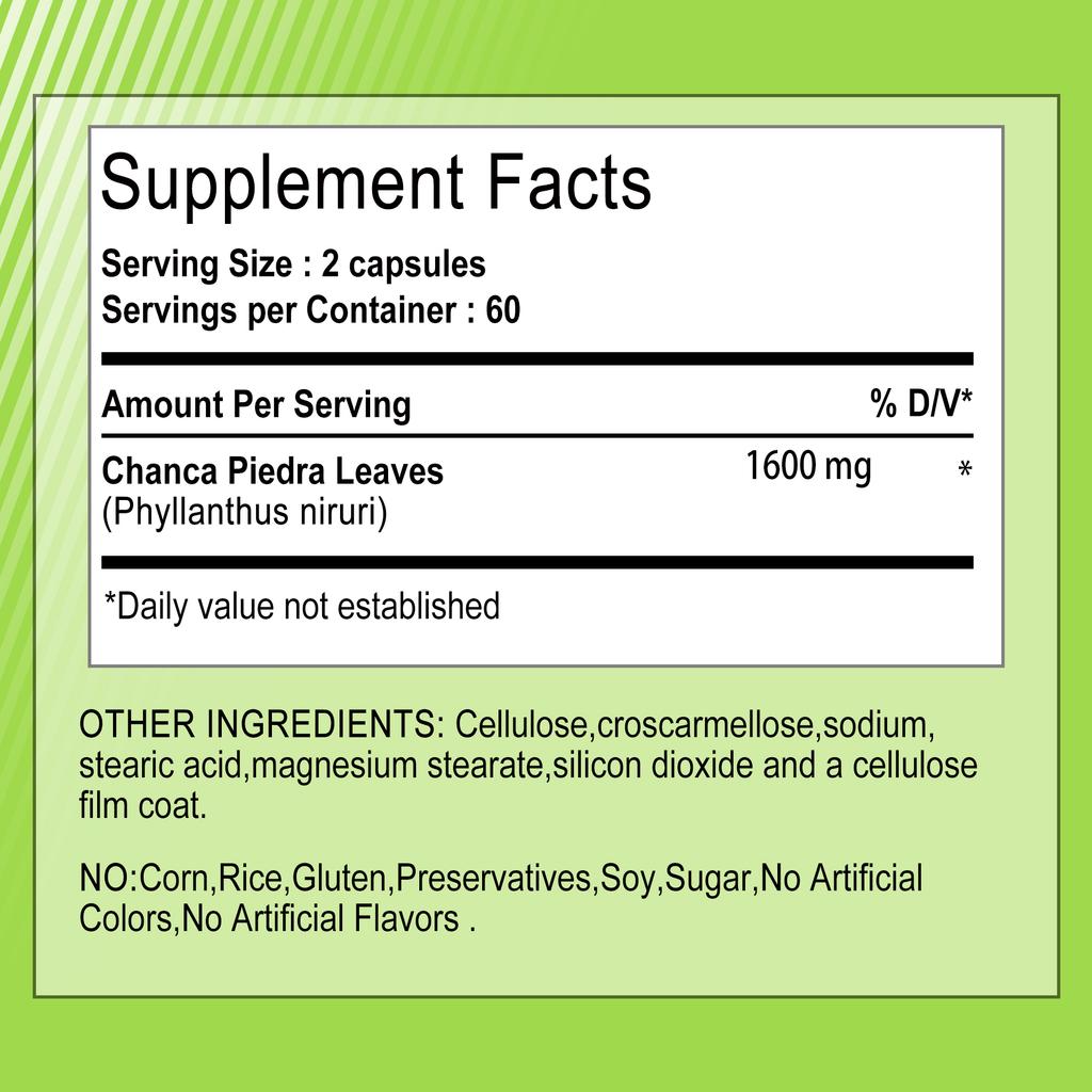 Pslalae Chanca Piedra Capsules 1600 mg - Liver Health
