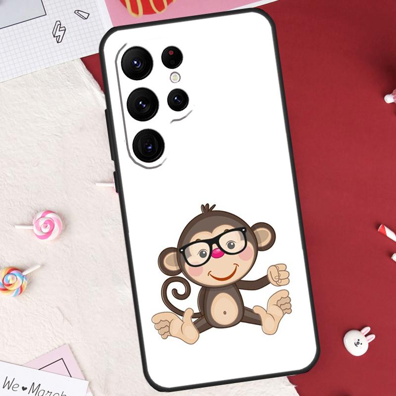 Чехол-бампер Обезьяна Горилла Обезьяна Ребенок для Samsung Galaxy S25 FE S23 FE S20 S21 S22 S24 S25 S26 Ultra S10 S25 Plus