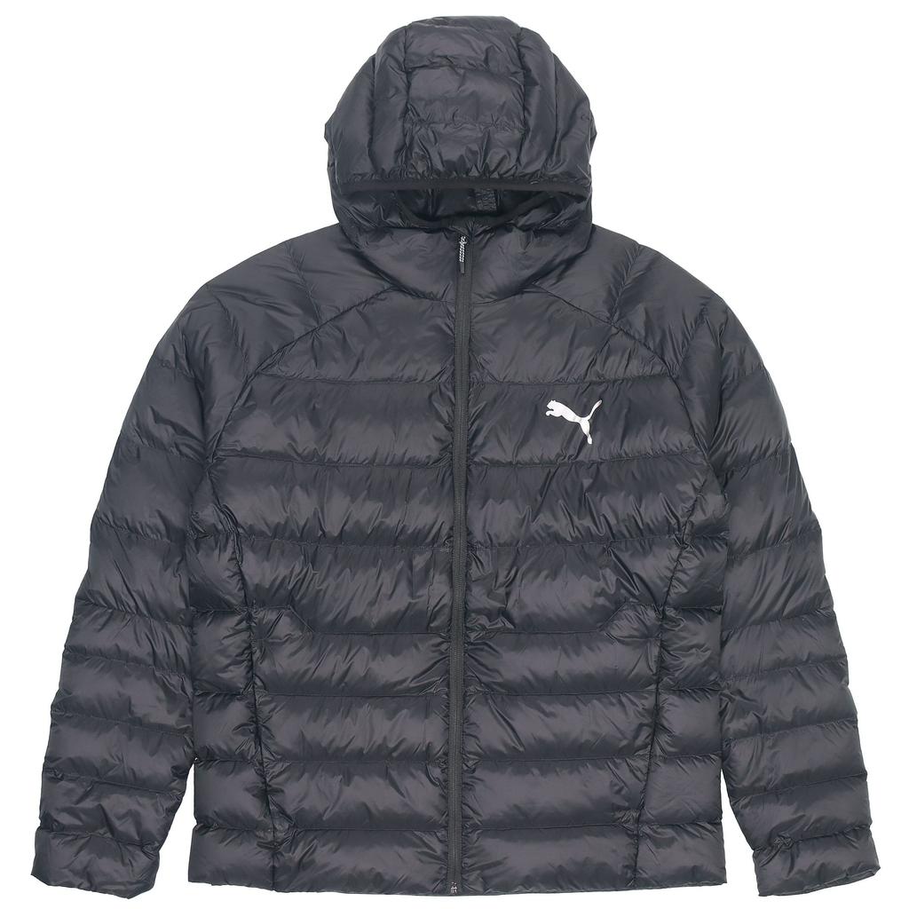 Puma Pwrwarm Logo Hooded Down Jacket Men Outerwear Black 580902-01