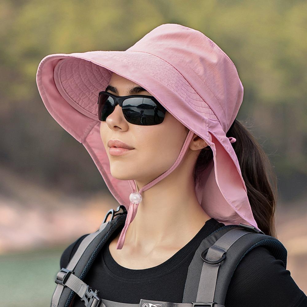 Summer Outdoor Neck Protection UV Anti Bucket Hat Shawl Visor Cap Sun Hat Ladies Hat
