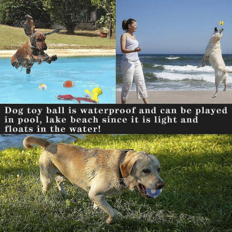 Natural Latex Rubber Dog Balls, Soft , Bouncy And Durable, Set Of 4(small)