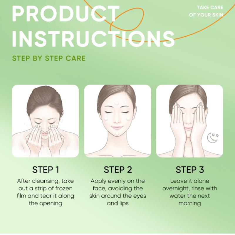 Алоэ Вера Спокойной ночи замороженная пленка SADOER маска для сна несмываемая мазь