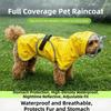 Breathable Dog Rain Cloak Reflective Waterproof Pet Clothes Pet Waterproof Cloak  Outdoor