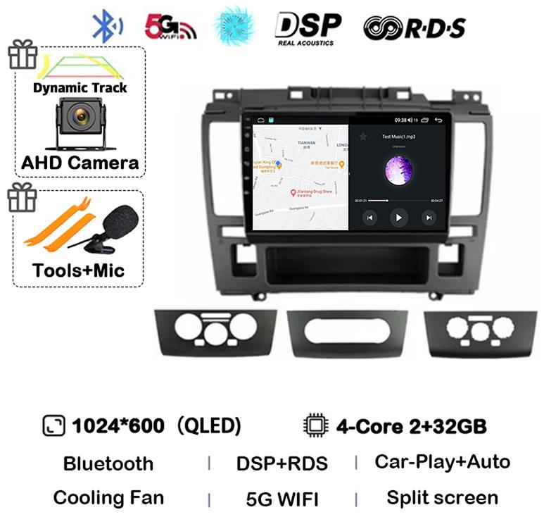 Android 14 Wireless Carplay+Auto 4G WIFI For Nissan Tiida C11 2004-2013 Car Radio GPS Multimedia Stereo Video Player Head Unit