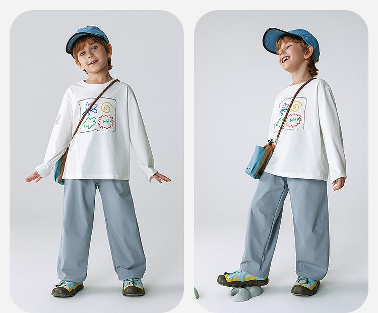 Mini Bala Boys' and Children's Pants - Spring Wide, Waterproof, Easy to Care for, Simple Outdoor Style Pants