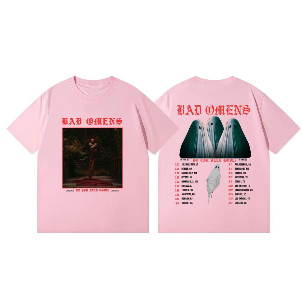 Bad Omens Do You Feel Love Tour 2026 Graphic T Shirts Gothic Vintage Short Sleeve T Shirt Men Women Fashion Casual Loose Tshirt