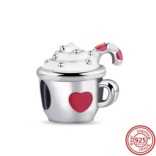 925 Silver Heart Christmas Hat Socks House Tree Apple Ice Crystal Snow Winter Beads Fit Original Charms Bracelet Jewelry