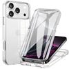 360° Полностью закрывающий чехол для iPhone 17 16 15 Pro Max Телефонный чехол Полностью покрытый пленкой Интегрированная Защитная крышка от падения
