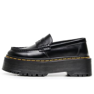 Новая любовь обувь мода женские кожаные низкие маленькие кожаные туфли подошва маффин модная студенческая платформа