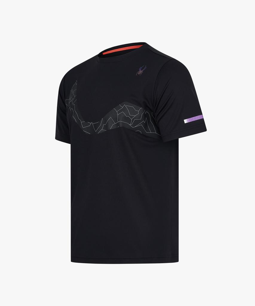 SPYDER Men'S Running Mesh Short Sleeve T-Shirt Spkfcnrs231Mblk