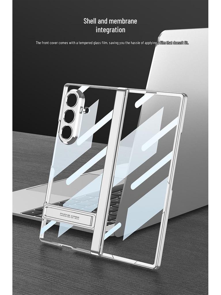 Магнитный чехол-шарнир Samsung Z Fold7 - Прозрачная защитная крышка с подставкой Triumph