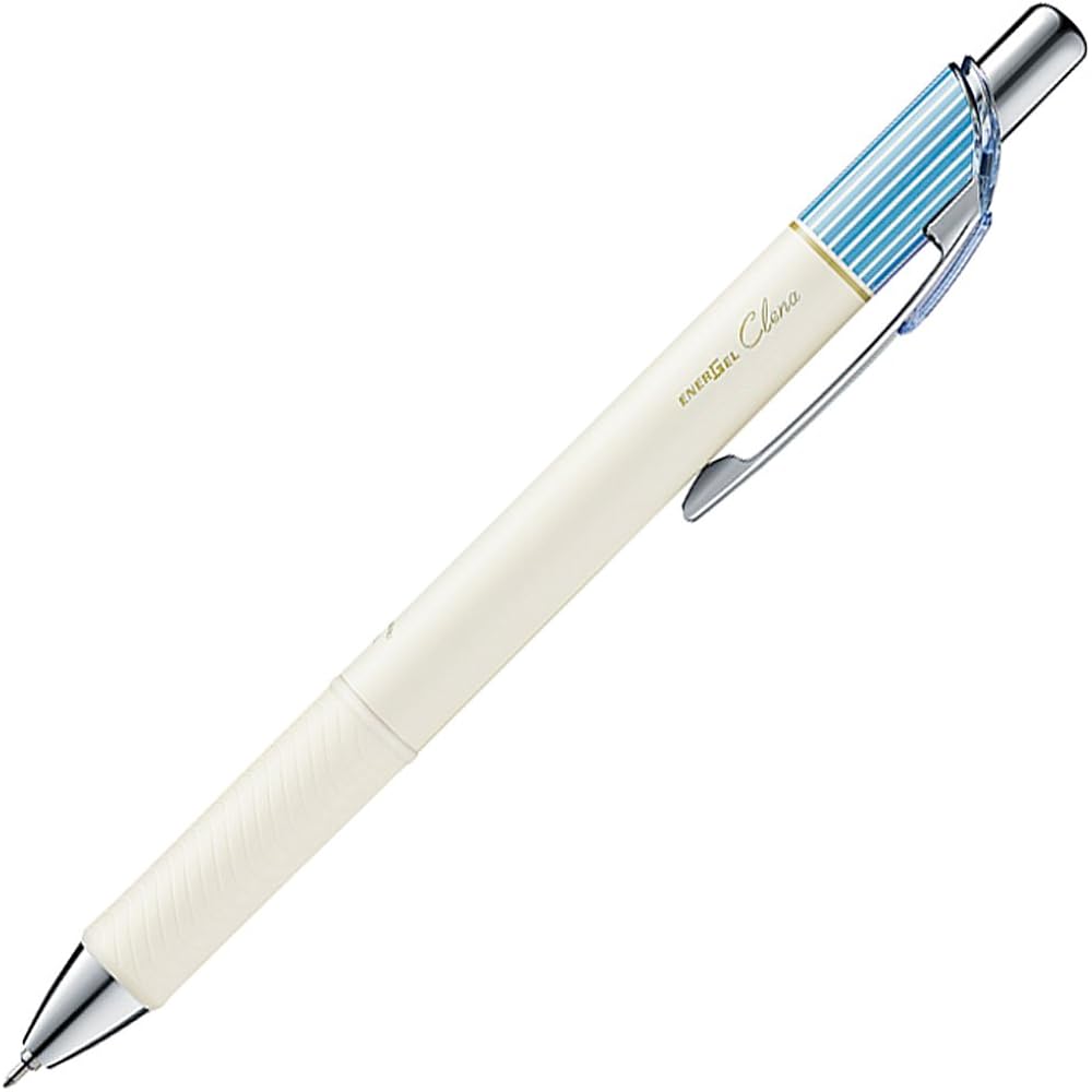 Шариковая ручка Pentel Гелевые чернила Гель Crena 0.3 мм Синий корпус Saxophone BLN73LS-A Черный 10 шт.