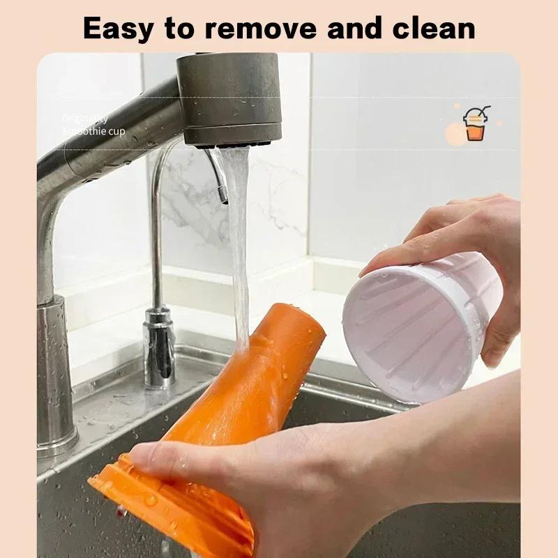 TPE Smoothie Cup Pinch Cup Homemade Crushed Ice Slush Squeeze Cups Diy Cold Beverage Household Kitchen Quick-Frozen Shakes Cup