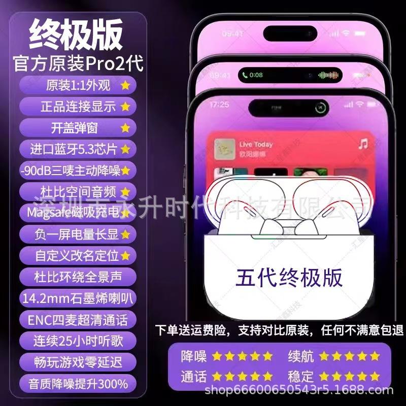 Bluetooth Headphones for Apple, Huawei, Xiaomi - Compatible with Huaqiangbei 2nd to 7th Generations, Top Configuration.