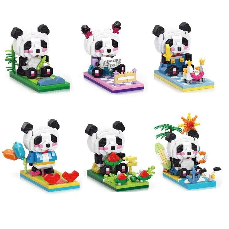 Panda Bracket Building Blocks Toys for Boys Girls Diamond Bricks Creative Construction Blocks Toys