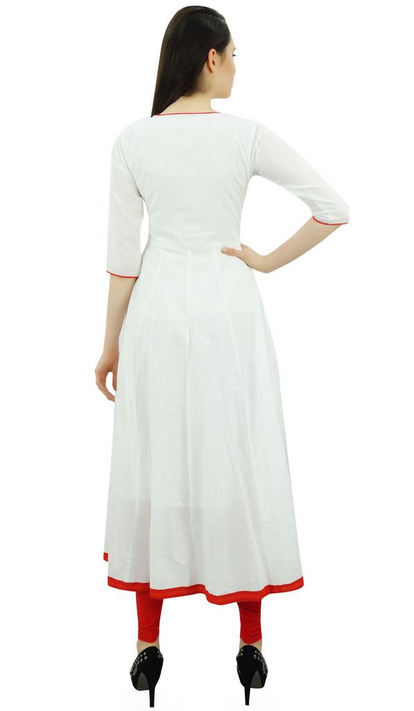 Bimba Женское дизайнерское этническое платье-курти Anarkali Kurta с кисточками