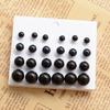 12 Pairs Ear Studs Faux Pearl Different Sizes Smooth Anti-allergy Lightweight Exquisite Ear Decoration Jewelry Prom Party Bride Stud Earrrings