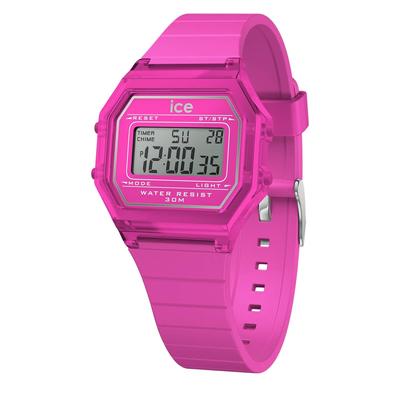 Авторизованный дистрибьютор часы Ice watch 022887 ICE digit ice digit retro neon pink clear small 32mm [Ice watch] мужские женские