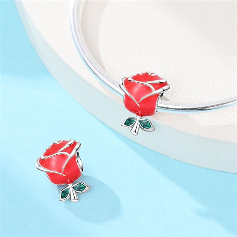 Оригинальная медная романтическая роза, цветок, дом, камера, шармы любви, бусины-подвески для браслета, изысканные украшения своими руками, подарки