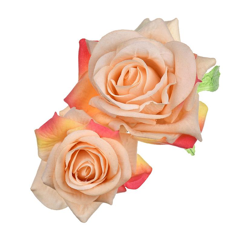 Rose Flower Hair Clip Women Seaside Party Hairgrip Bridal Hairpin Headwear Solid Color Headwear
