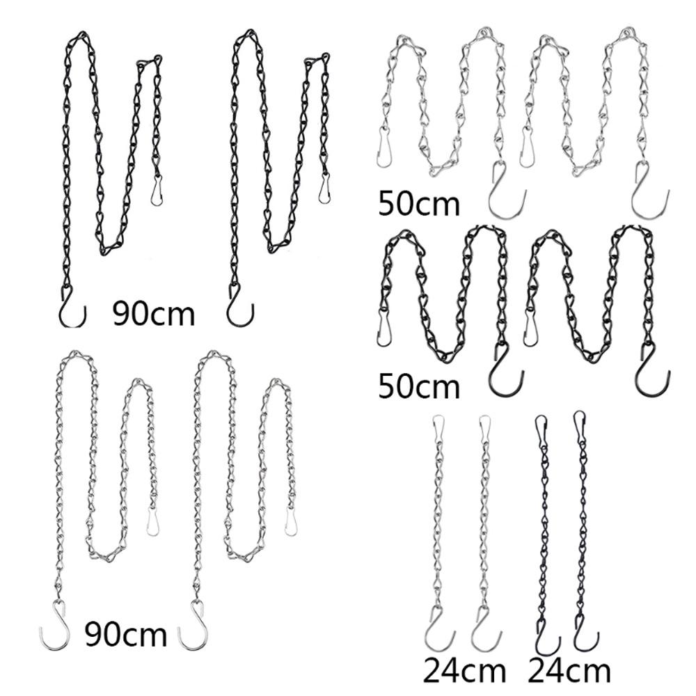 Metal Hanging Chain 24/50/90cm Flower Pot Basket Bird Feeders Planters Lanterns Hanging Chains Wedding Home Garden Plant Hangers