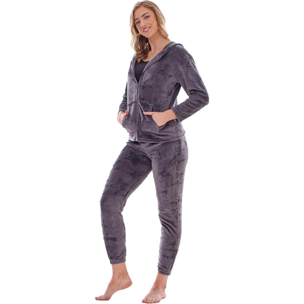 Keanu Womens/Ladies Star Fleece Long Pyjama Set