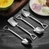 Shovel Watermelon Spoon Ice Cream Spoon Coffee Spoon Dessert Spoon Retro Shovel Stainless Steel