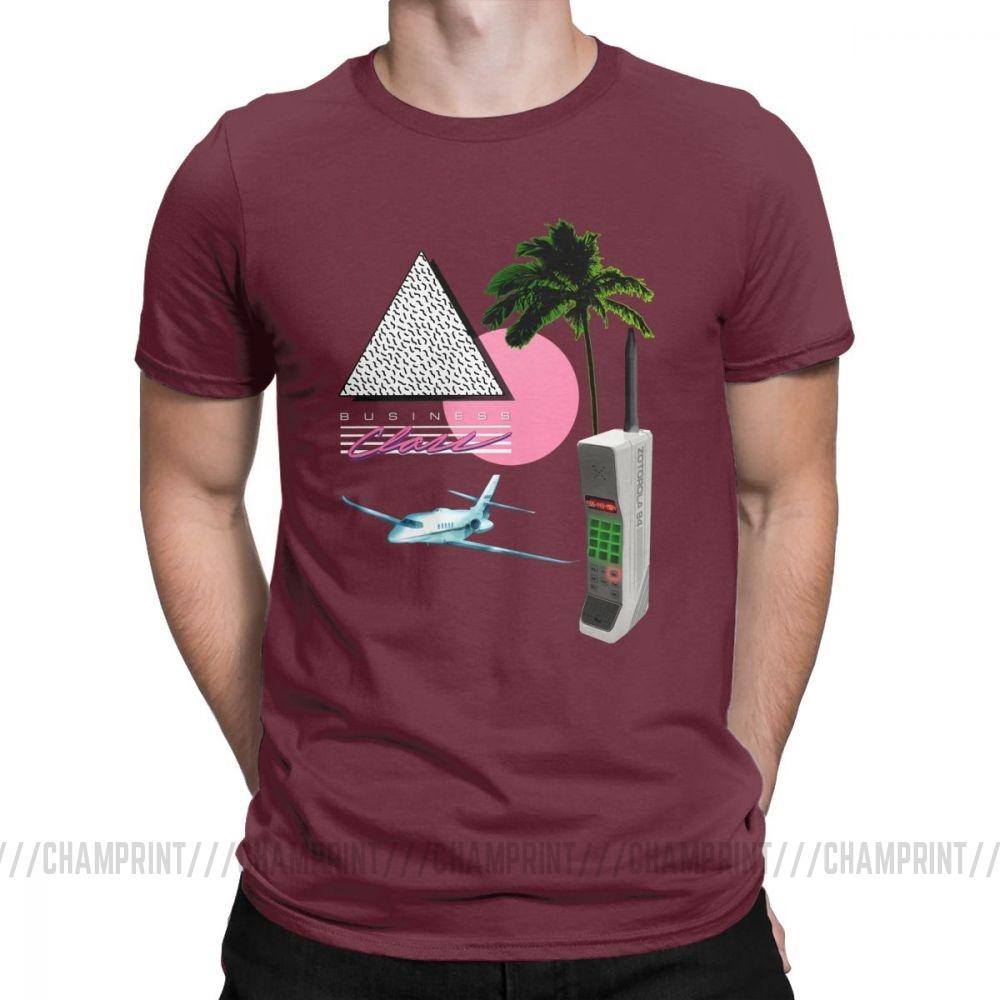 Business Class 84 Collection T Shirts Men Vhs Vaporwave Short Sleeve Funny Tee Shirt Crewneck Cotton
