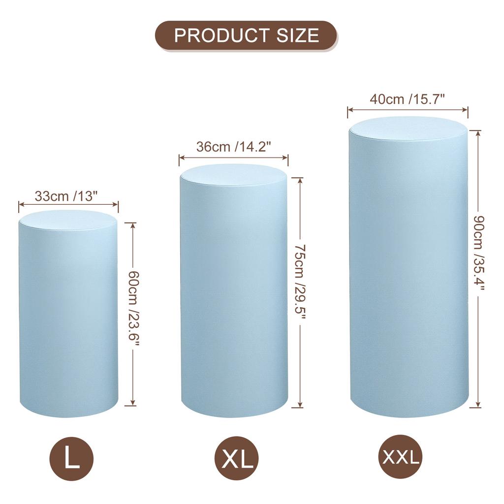 3/5 шт. Чехол для плинтуса, эластичный чехол для пьедестала, колонны, цилиндра, цилиндрические чехлы из спандекса для подставки для украшения на день рождения, свадьбу