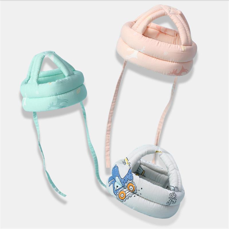 Infant Toddler Baby Cartoon Safety Helmet Kids Head Protection Hat for Learn Walking Crawling Children Protective Headgear